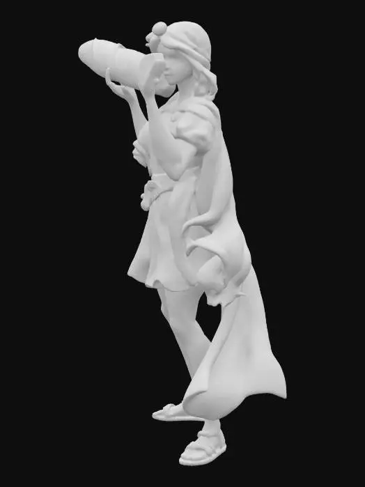 3D model for [France] Marianne is the symbol of France and of course she feeds herself with a  baguette,  often considered a symbol of French culture and cuisine.  often considered a symbol of French culture, #AroundTheWorld#