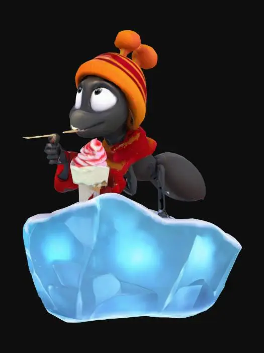 3D model for [Antarctica] Ant-arctica Delight. This ant thinks he is the land of his ancestors, disney style. , #AroundTheWorld#