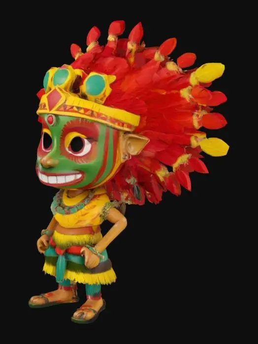 3D model for [Papa New Guinea, Toare], Gulf mask festival. , #AroundTheWorld#