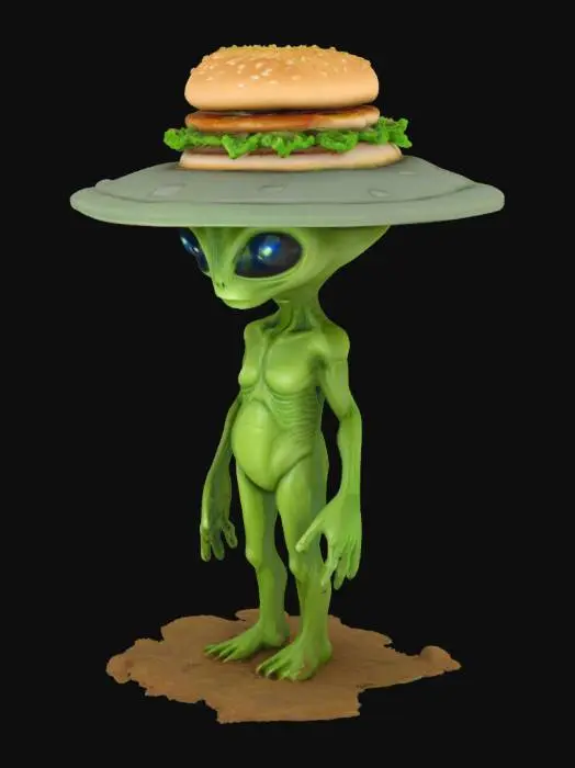 3D model for [Nevada] Area 51, Alien Lands to get a Burger. #AroundTheWorld#