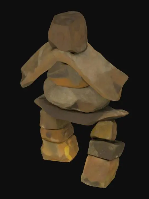 3D model for [Canada, Baffin island] Inukhuk . The word “inukshuk” means “in the likeness of a human.” For generations, Inuit have been creating these impressive stone markers on the vast Arctic landscape. , #AroundTheWorld#