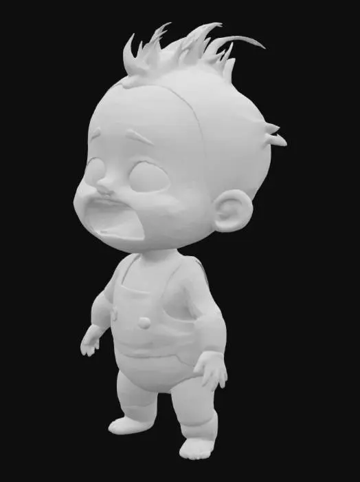 3D model for Surprised Baby Character