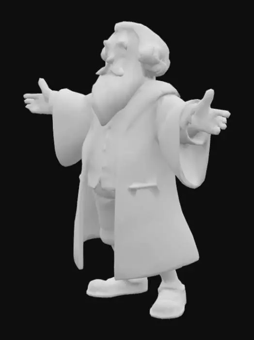 3D model for Cartoon of Galileo Galilei