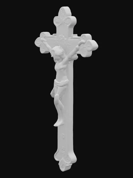 3D model for An intricate crucifix, Stylized, Copper, Wood, Extremely, #emblem#,  Detailed, Polished