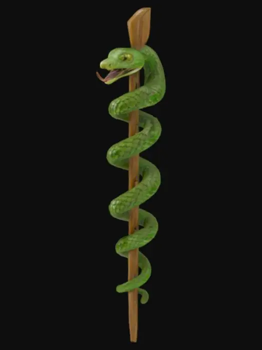 3D model for Rod of Asclepius., #emblem#