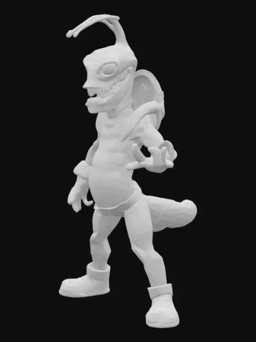 3D model for Highly Detailed, Battle Pose, Fantasy, Earthworm Jim, extreme muscular, differend facial expressions , Highly Detailed, Full Body, 