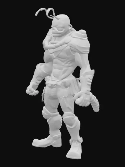 3D model for Highly Detailed, Battle Pose, Fantasy, Earthworm Jim, extreme muscular, differend facial expressions , Highly Detailed, Full Body, 