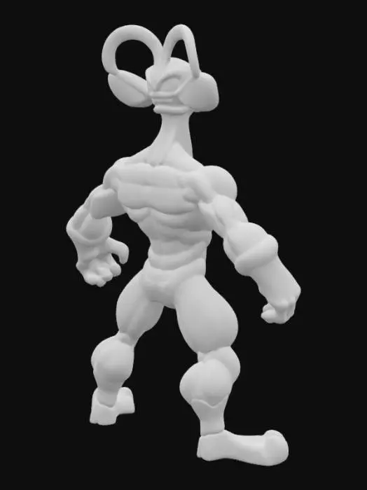 3D model for Highly Detailed, Battle Pose, Fantasy, Earthworm Jim, extreme muscular, differend facial expressions , Highly Detailed, Full Body, 