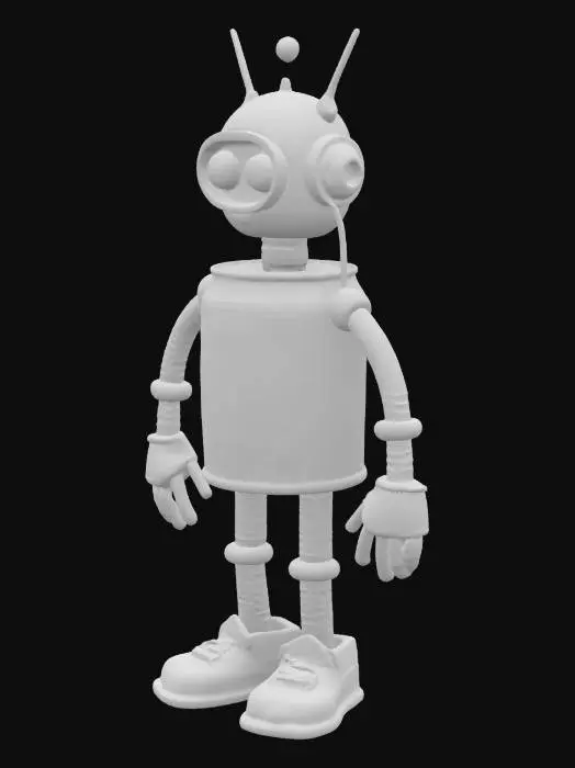 3D model for Create a complete robot from tin cans, food and drink, Stylized, Sci-Fi, Game Assets, Highly Detailed