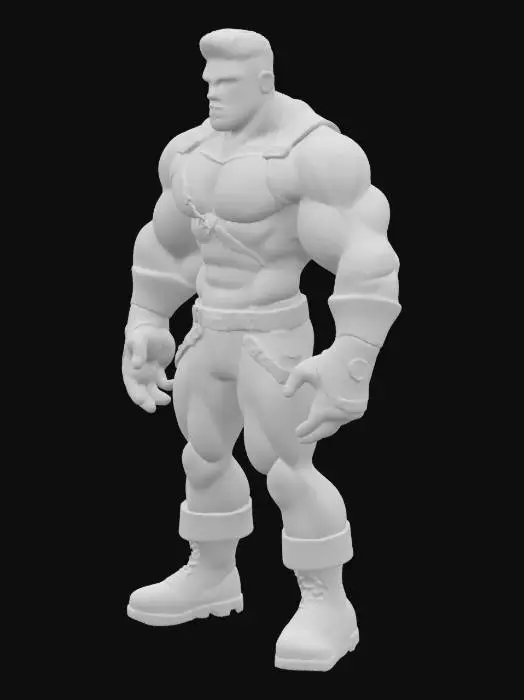 3D model for ultra detailed . comic style. pixar style. art-style :The elder scrolls. . highly clean stylized look. extrem detailed muscular Body. light leather amour. e.game assets.ensure solid printable figurine.