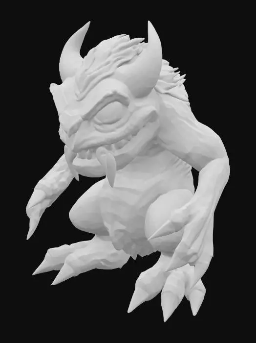 3D model for ultra detailed . comic style. pixar style. art-style :Heroes of the storm. a Monster from the game, natural 
colors. highly clean stylized look. extreme detailed. lnensure solid printable figurine. 