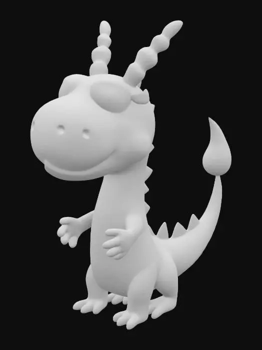 3D model for Happy Dino, #SketchTo3D#