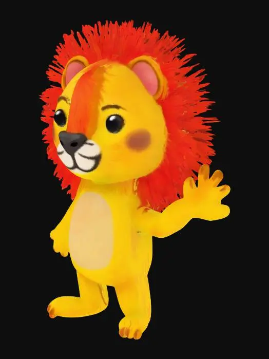 3D model for Lion Doodle, #SketchTo3D#