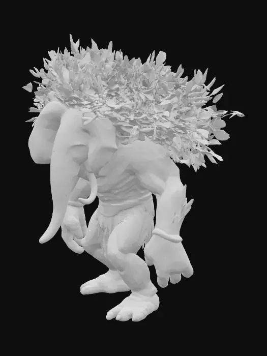 3D model for Elephantent Druide, #SketchTo3D#