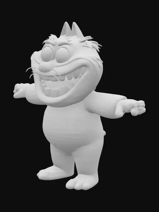 3D model for Whisker Grin Cat, #SketchTo3D#