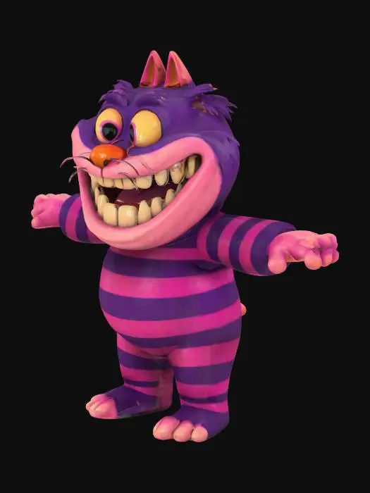 3D model for Whisker Grin Cat, #SketchTo3D#