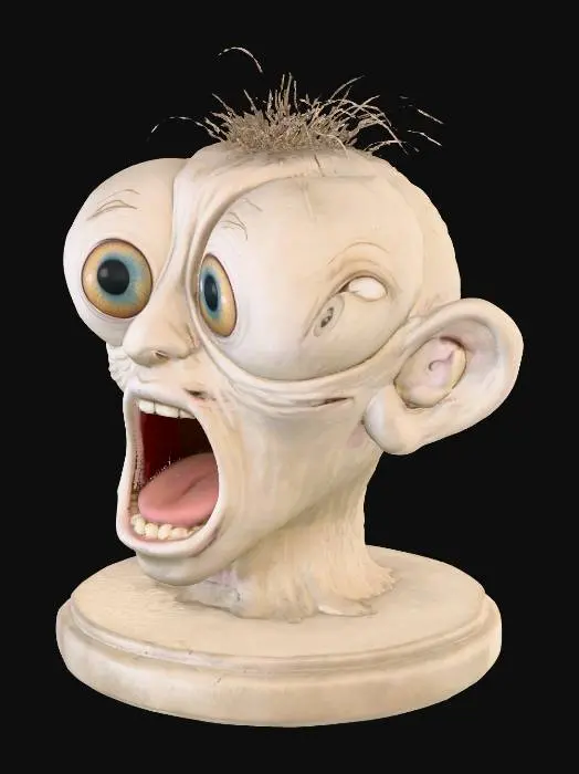 3D model for Surprised Sculpture Bust