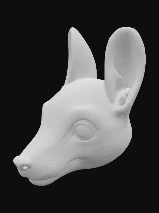3D model for Miniature head of animal, no body, no legs