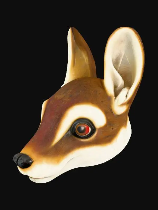 3D model for Miniature head of animal, no body, no legs