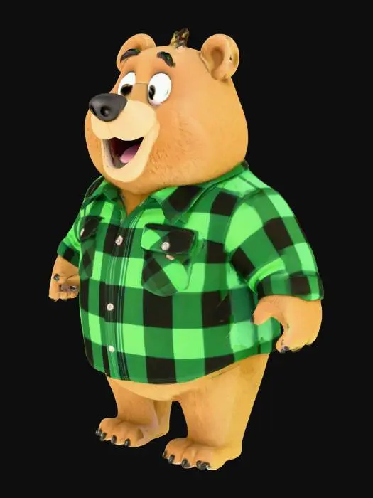 3D model for Flannel Bear