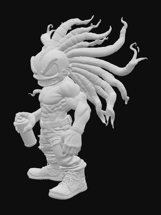 3D model for Graffiti Gorgon
