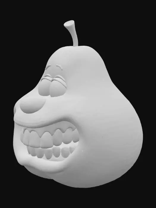 3D model for Smiling Pear, #food#
