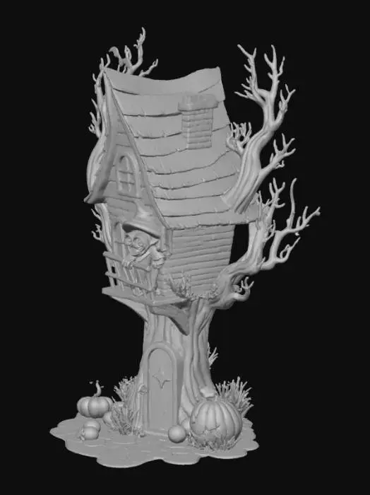 3D model for Haunted Treehouse, #Halloween2025#