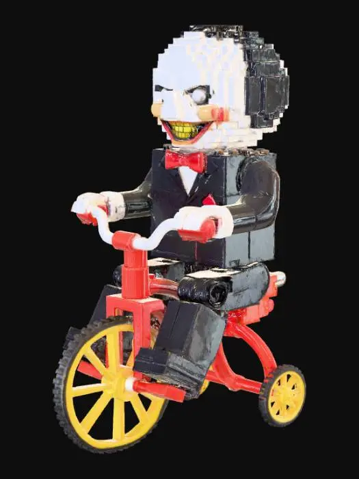 3D model for SAW BILLY THE lego PUPPET ON TRICYCLE