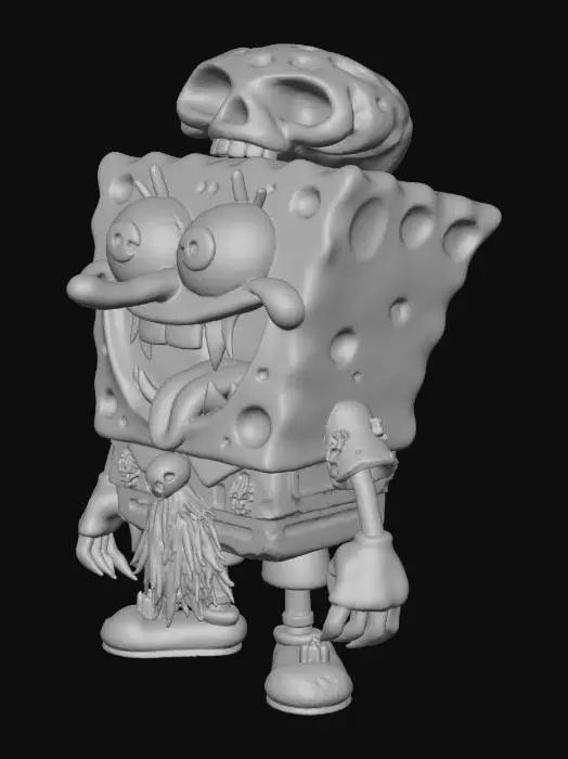 3D model for Spooky Sponge Bob, #Halloween2025#