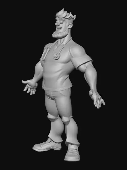 3D model for Energetic Medic Avatar