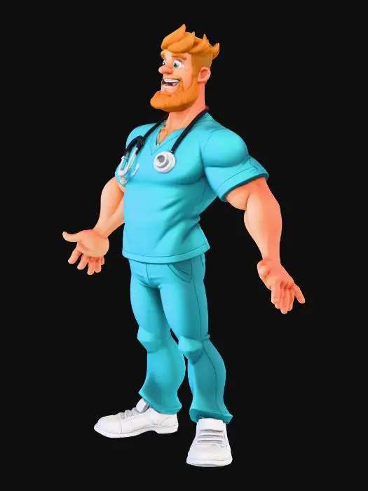 3D model for Energetic Medic Avatar