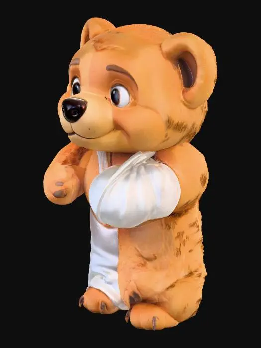 3D model for Injured Teddy Bear
