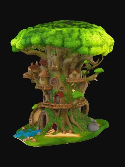 3D model for Enchanted Treehouse Village