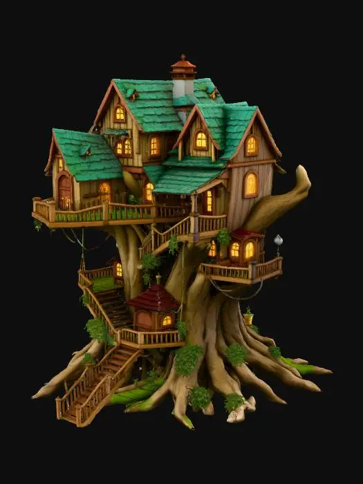 3D model for Enchanted Treehouse Retreat