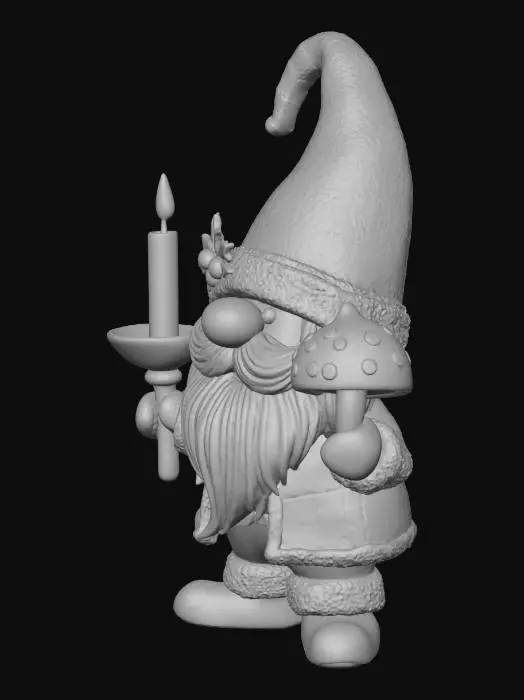3D model for Gnome with Candle and Mushroom, #Christmas2025#
