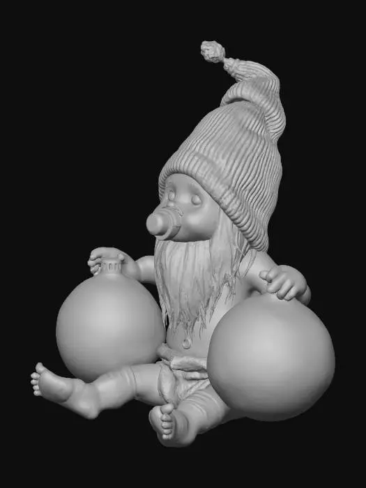 3D model for New Year Gnome Baby