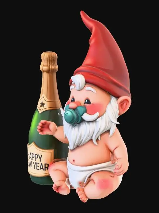 3D model for New Year's Baby Gnome