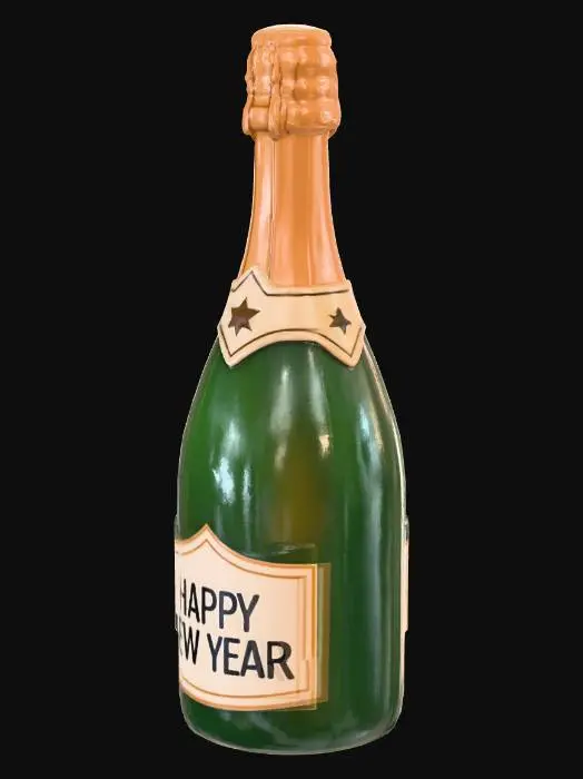 3D model for New Year Champagne Celebration