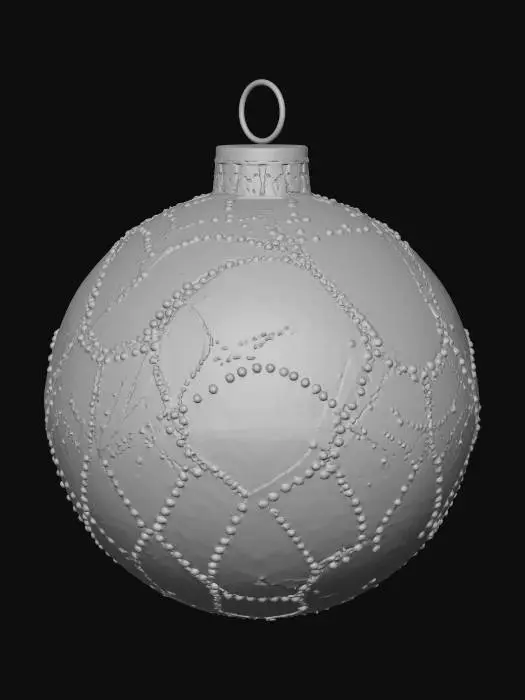 3D model for Create a perfect silver christmas bauble