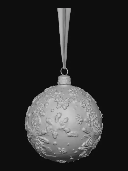 3D model for Create a perfect silver christmas bauble