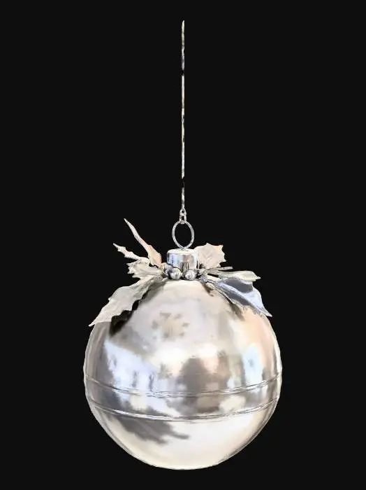 3D model for Create a perfect, smooth, plain  silver christmas bauble