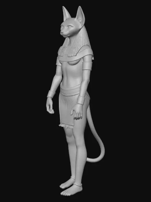 3D model for Egyptian bastet Guardian
