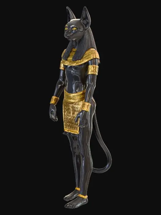 3D model for Egyptian bastet Guardian
