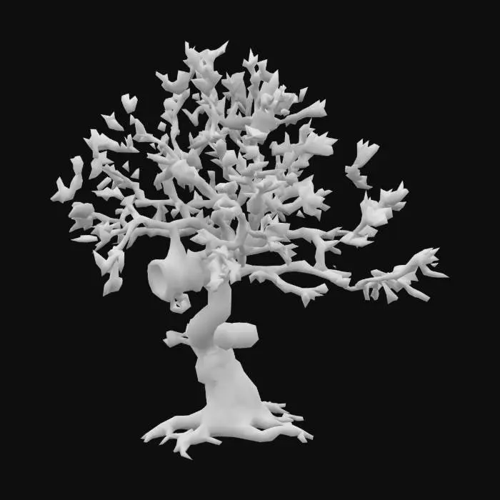 3D model for Steampunk, Irregular, Highly Detailed, Tree