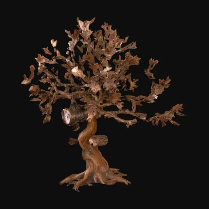3D model for Steampunk, Irregular, Highly Detailed, Tree