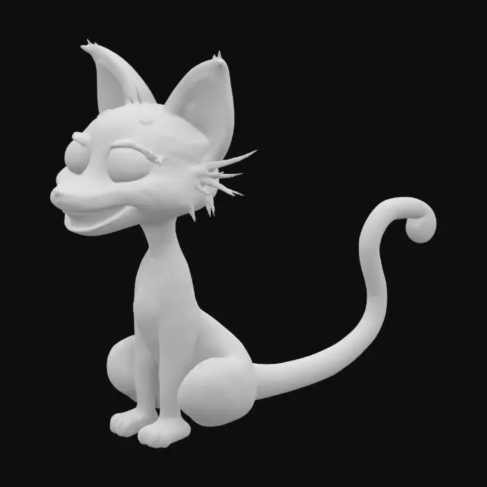 3D model for The object is fusion between a beautifull woman and the cheshire cat, highest quality