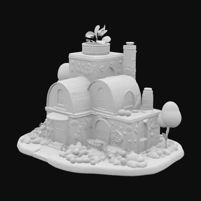 3D model for Create a completehouse from tin cans, food and drink, Stylized, Sci-Fi, Game Assets, Highly Detailed