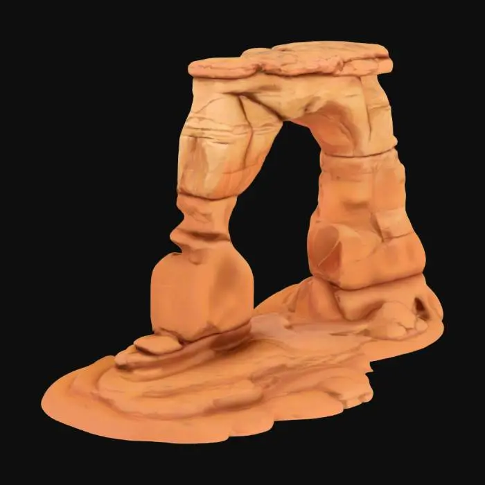 3D model for #arch#, ultra detailed Arch from 'Arches National Park natural 
colors.  lnsure solid printable figurine. 