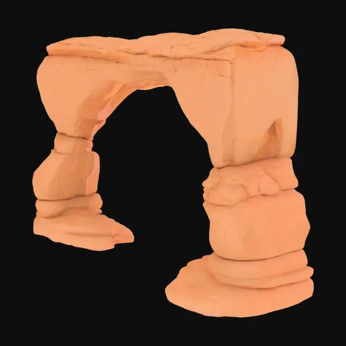 3D model for #arch#, ultra detailed Arch from 'Arches National Park natural 
colors.  lnsure solid printable figurine. 