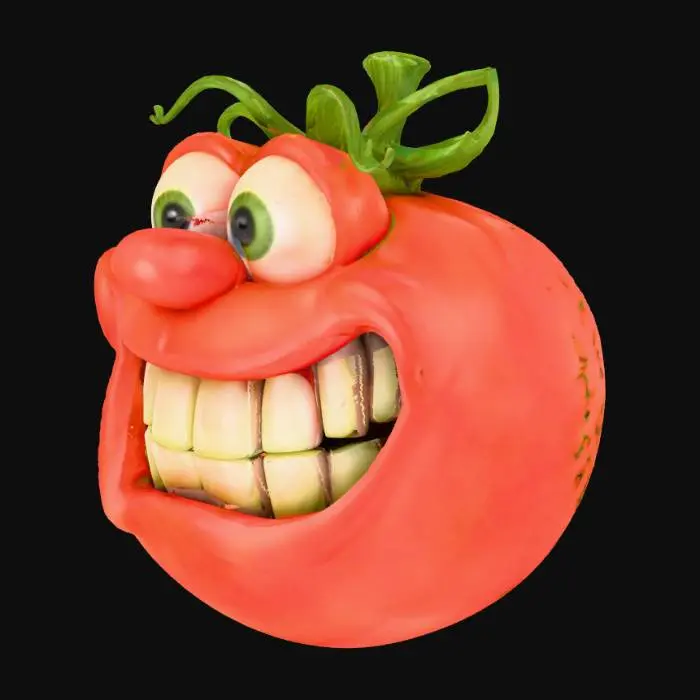 3D model for Smiley Tomato, #food#